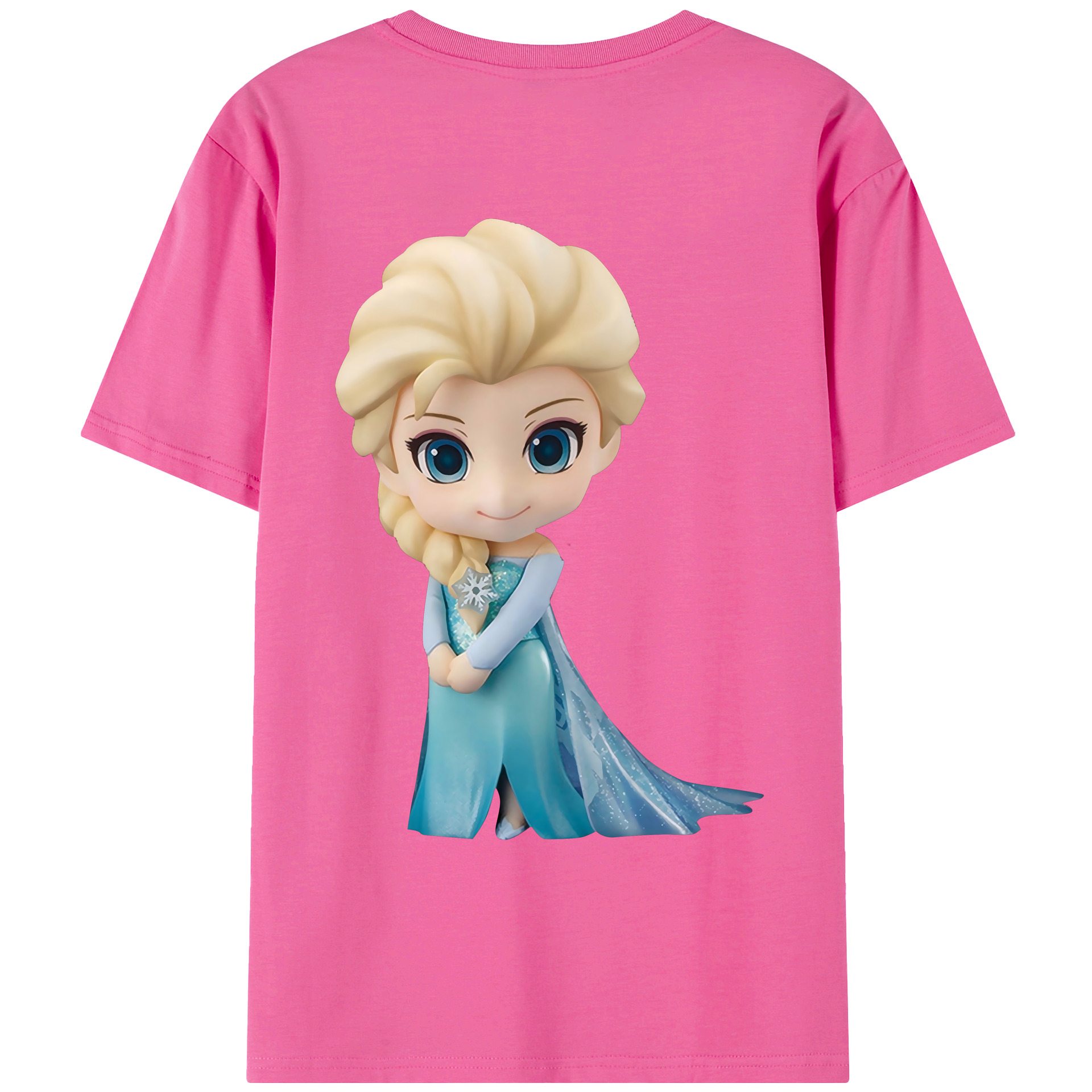 （画像用） アナと雪の女王 アンナ エルサ Frozen Anna Elsa レディース半袖Tシャツ(バックプリント)